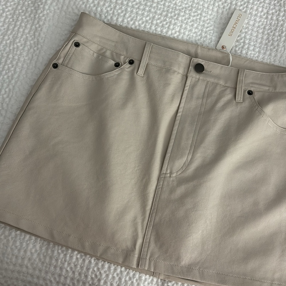 Faux Leather Skirt - Picture 2 of 8